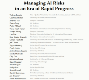 Managing AI Risks in an Era of Rapid Progress