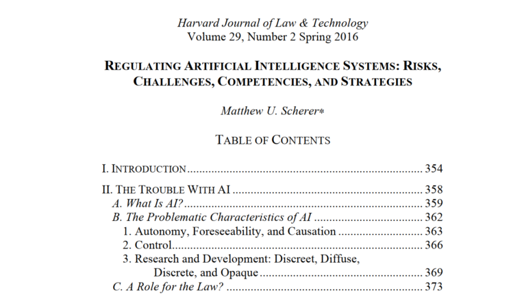인공 지능 시스템 규제 : 위험,과제, 역량 및 전략